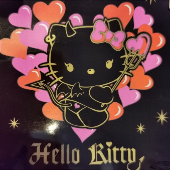 Sanrio Hello Kitty Devil Purse Mini Tote Bag Black Pink Kawaii Goth Emo Punk Y2K - Picture 1 of 14